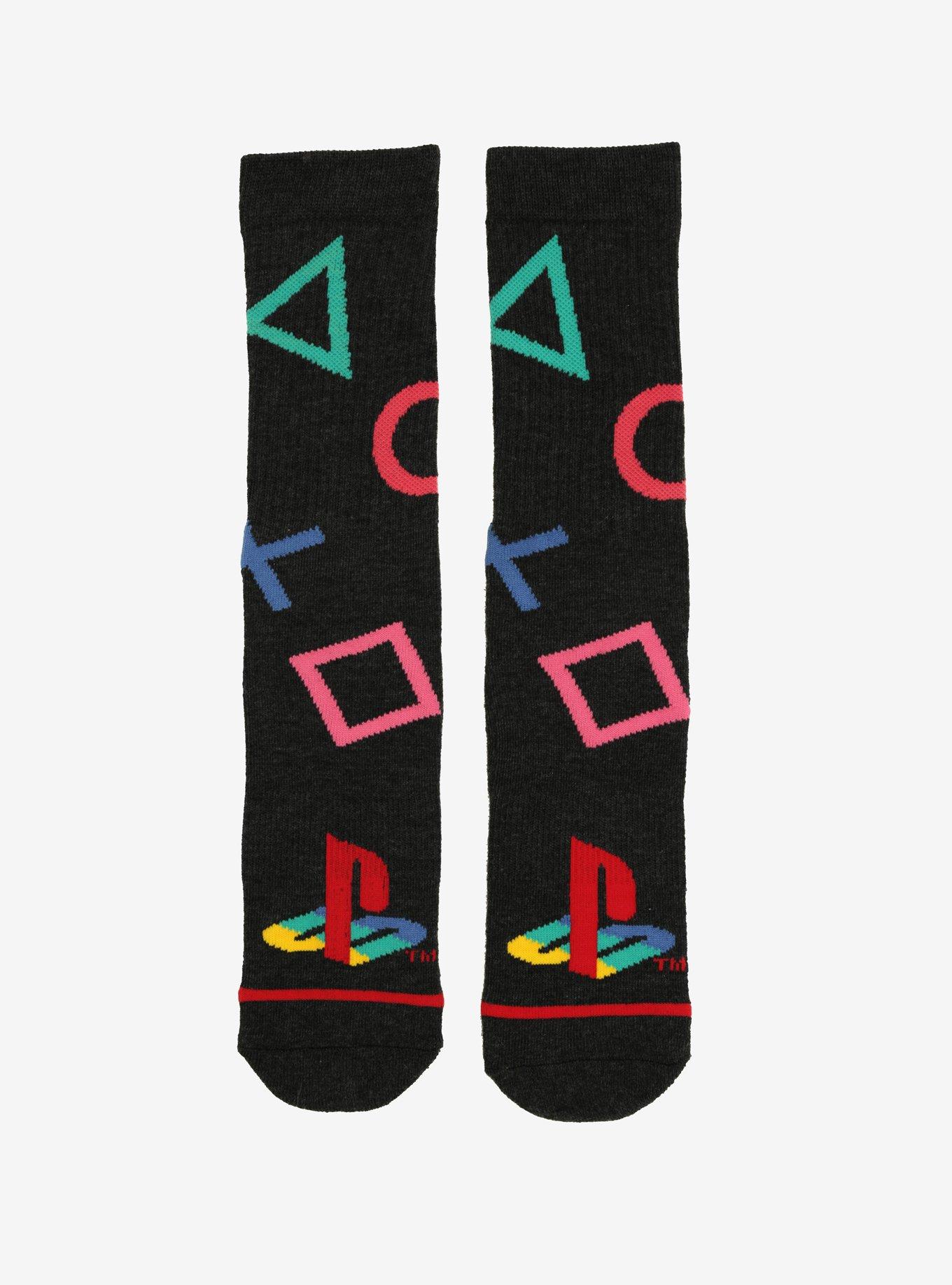 Playstation Big Button Logo Crew Socks, , alternate