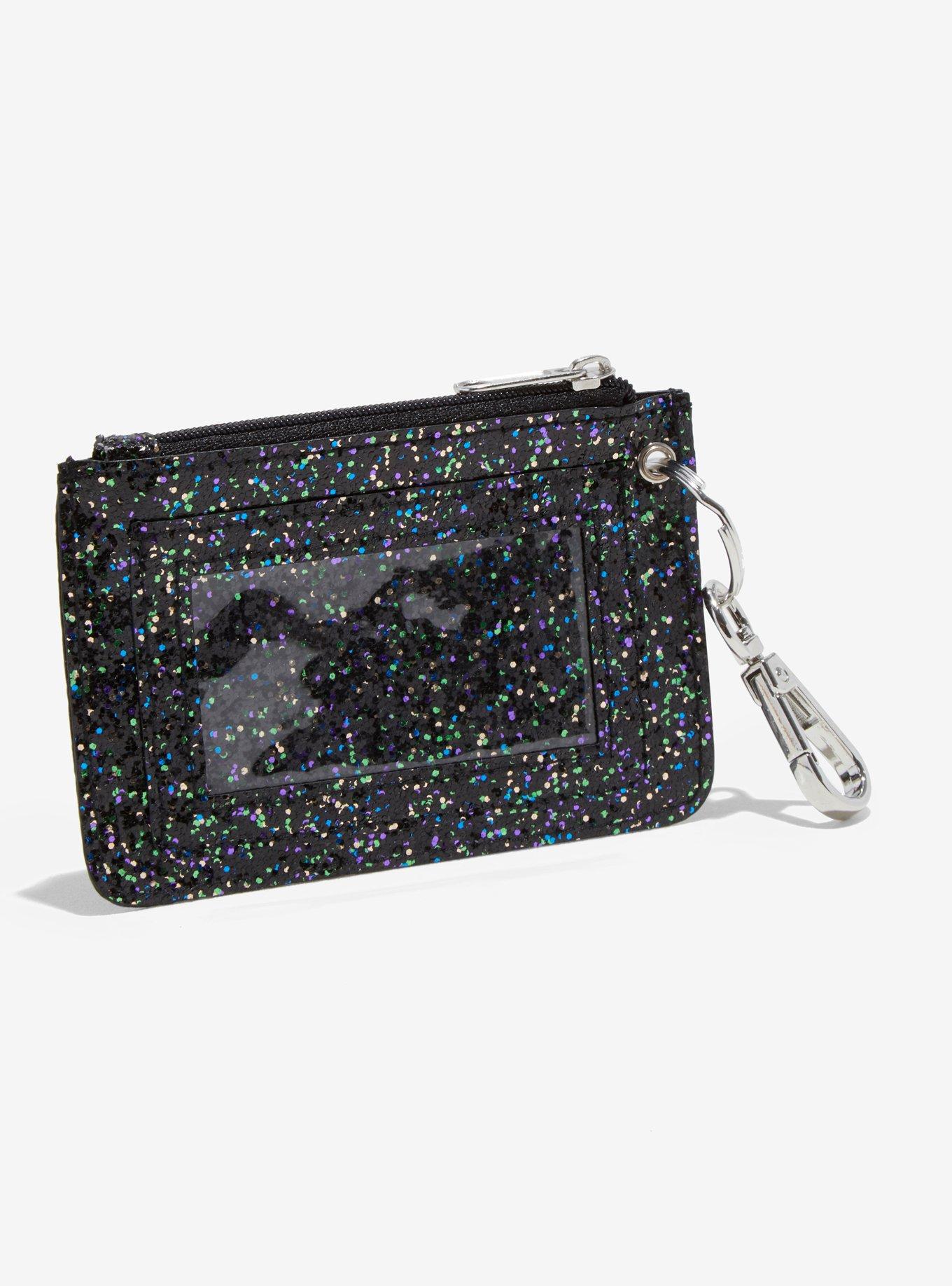 Black Glitter ID Wallet, , alternate