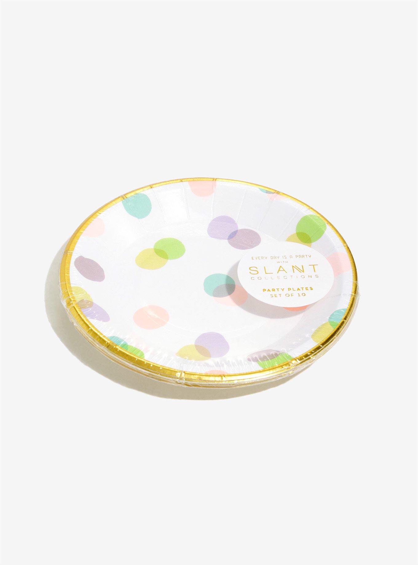Pastel Polka Dot Mini Paper Party Plates 10 Pack, , alternate