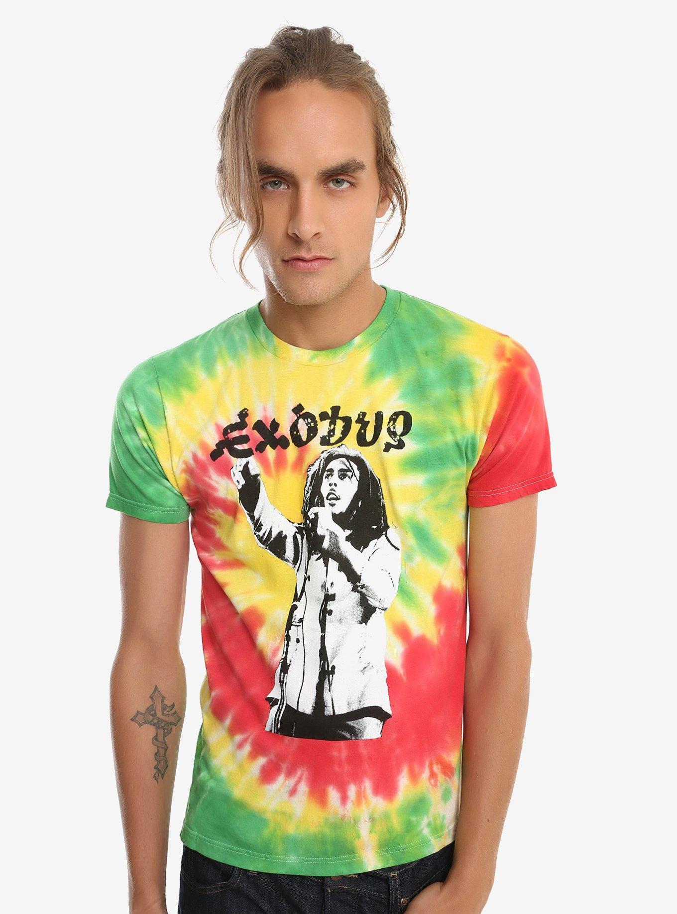 Bob Marley Exodus World Tour Tie Dye T-Shirt, , alternate