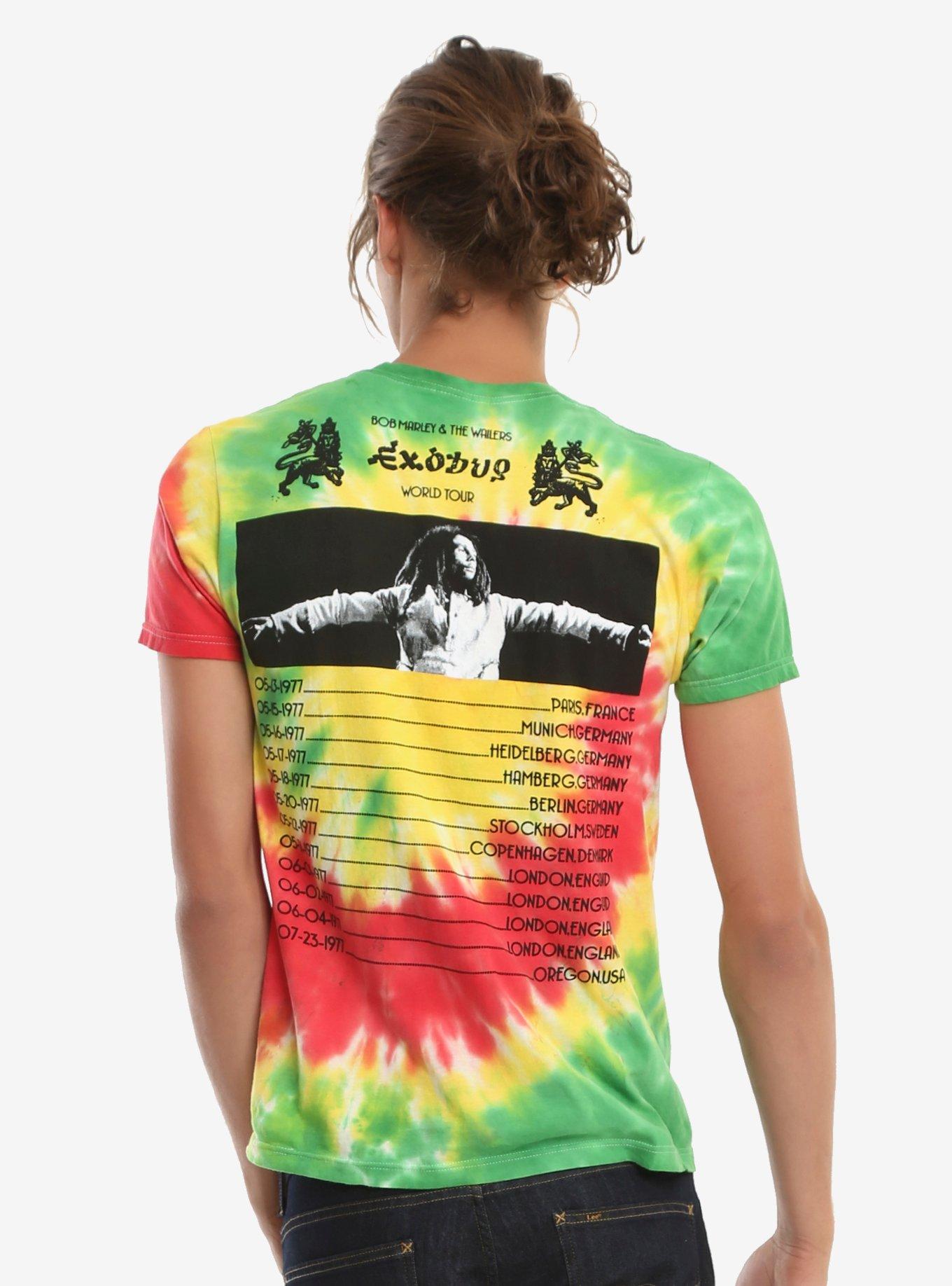 Bob Marley Exodus World Tour Tie Dye T-Shirt, , alternate