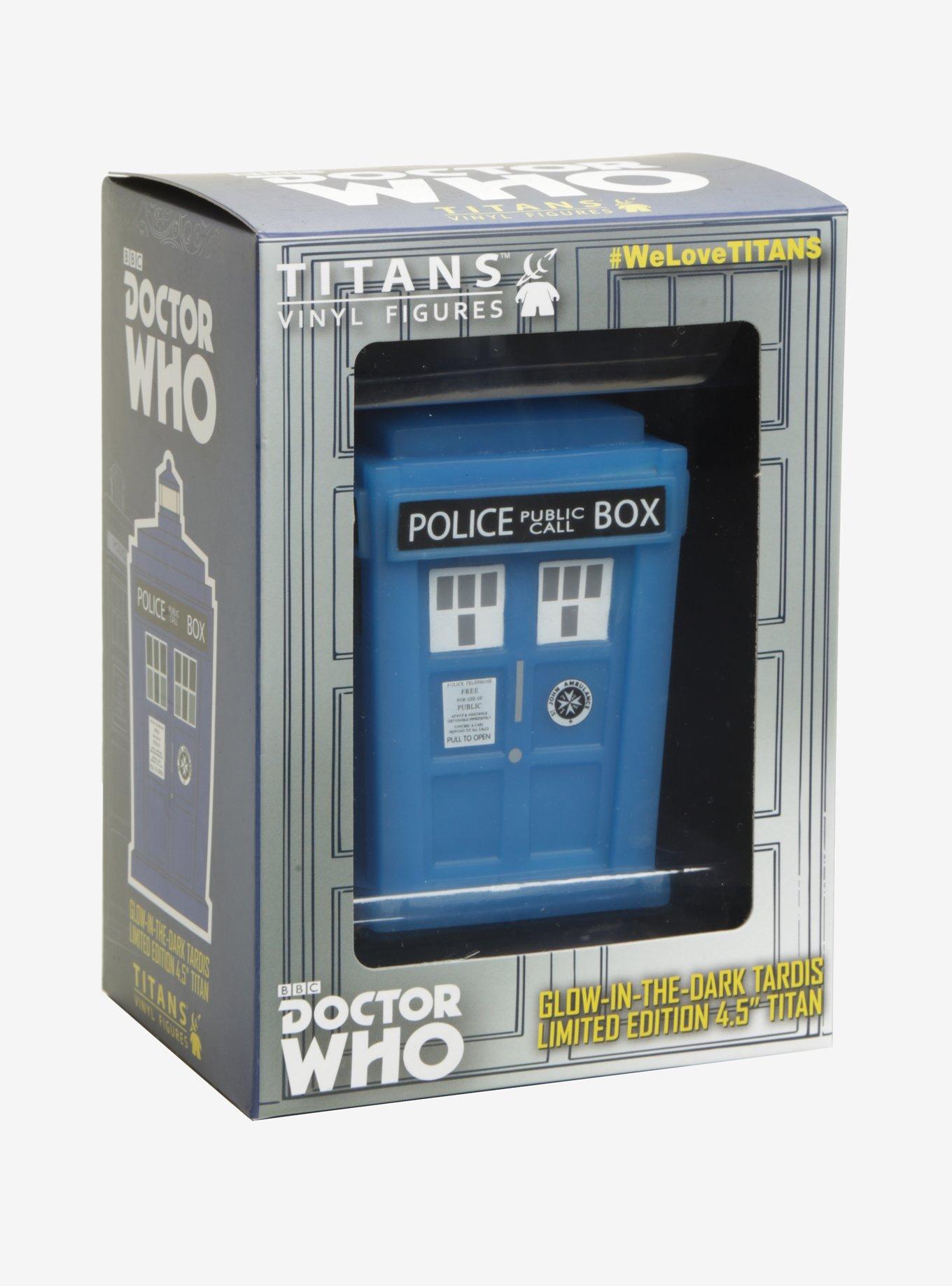 Doctor Who Glow-In-The-Dark TARDIS 4 1/2 Inch Titans Vinyl Figure 2017 Fall Convention Exclusive, , alternate