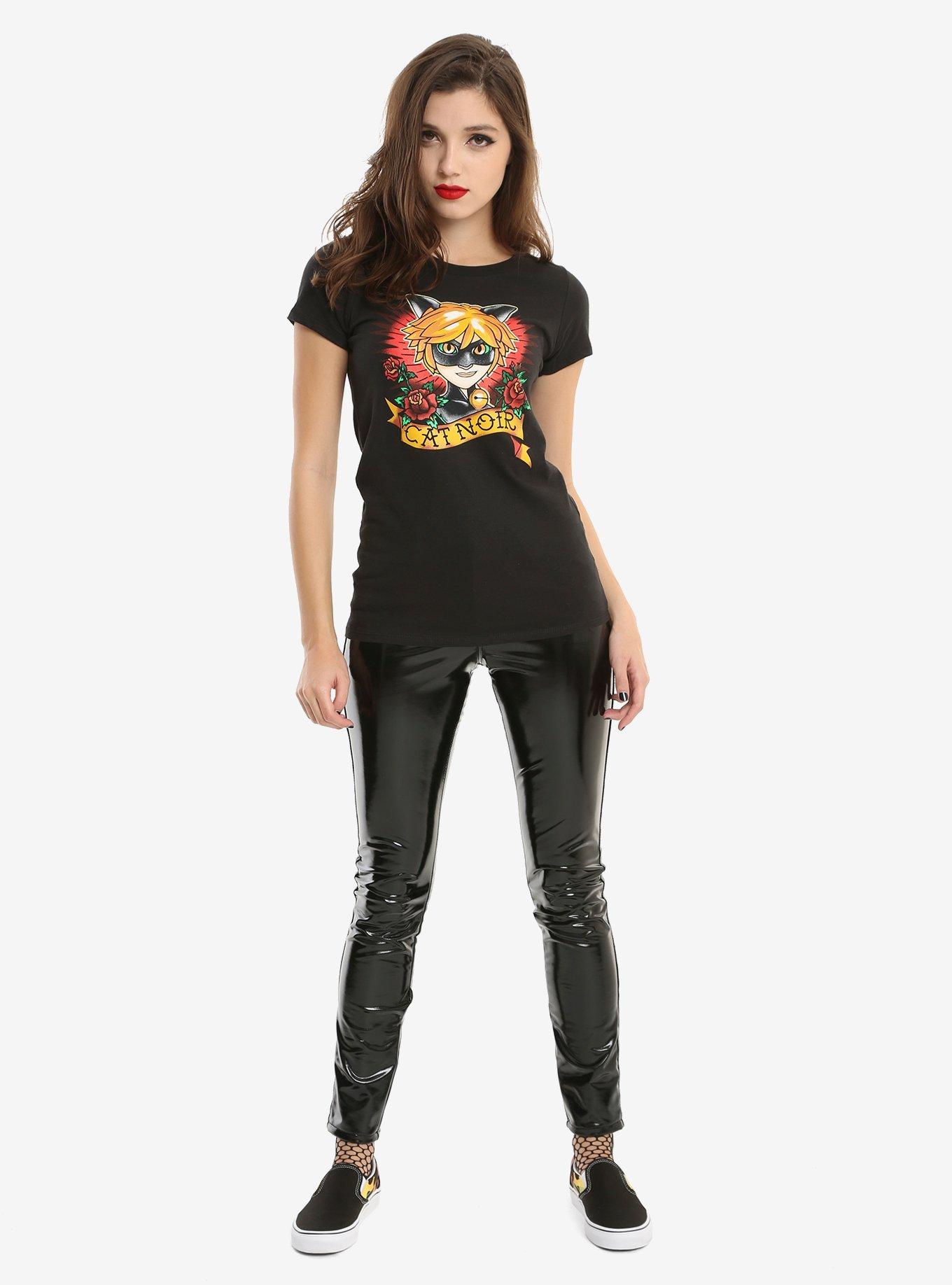 Miraculous Tales Of Ladybug Cat Noir Tattoo Girls T Shirt Hot Topic