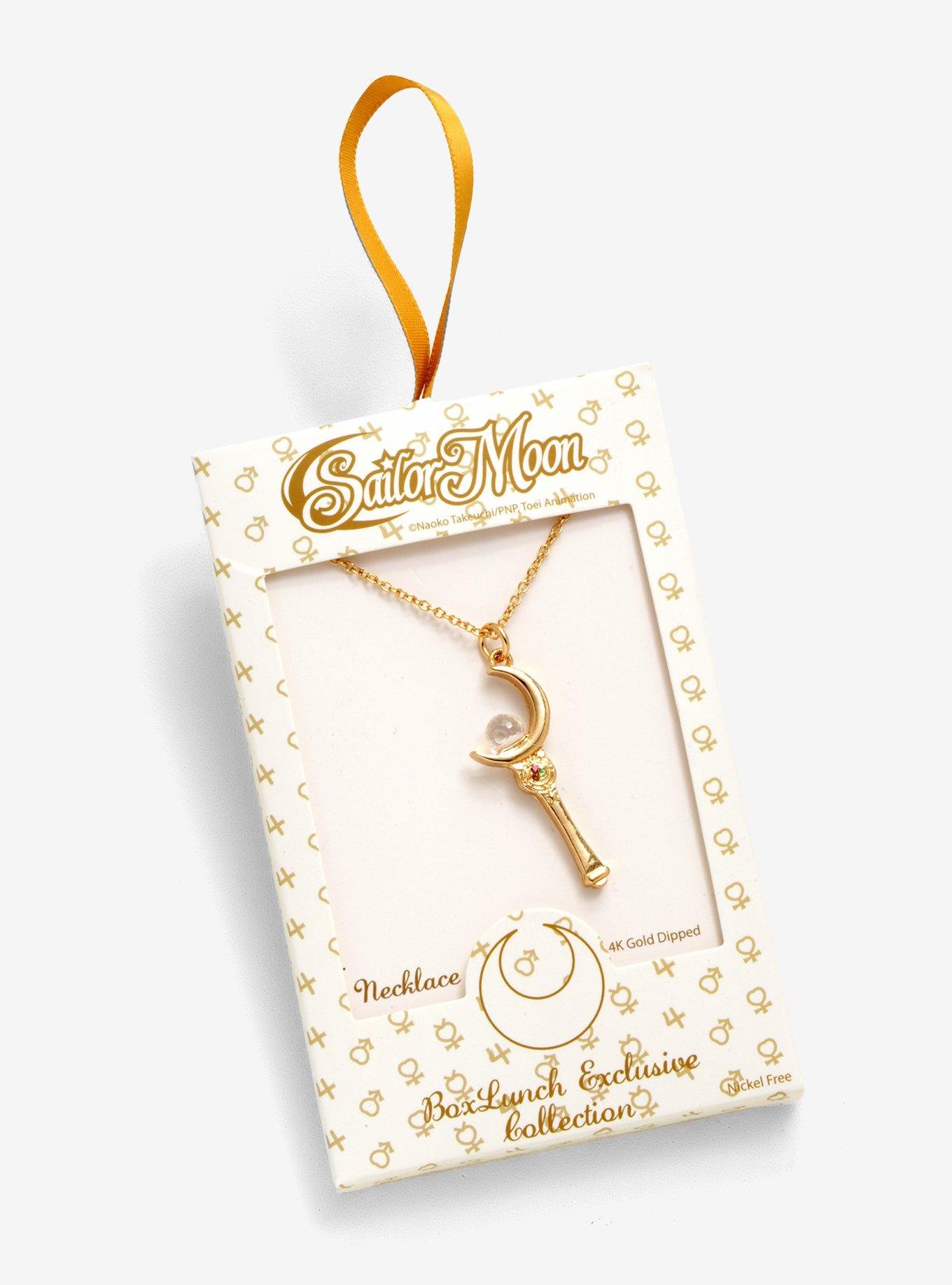 Sailor Moon Wand Gold Necklace - BoxLunch Exclusive, , alternate
