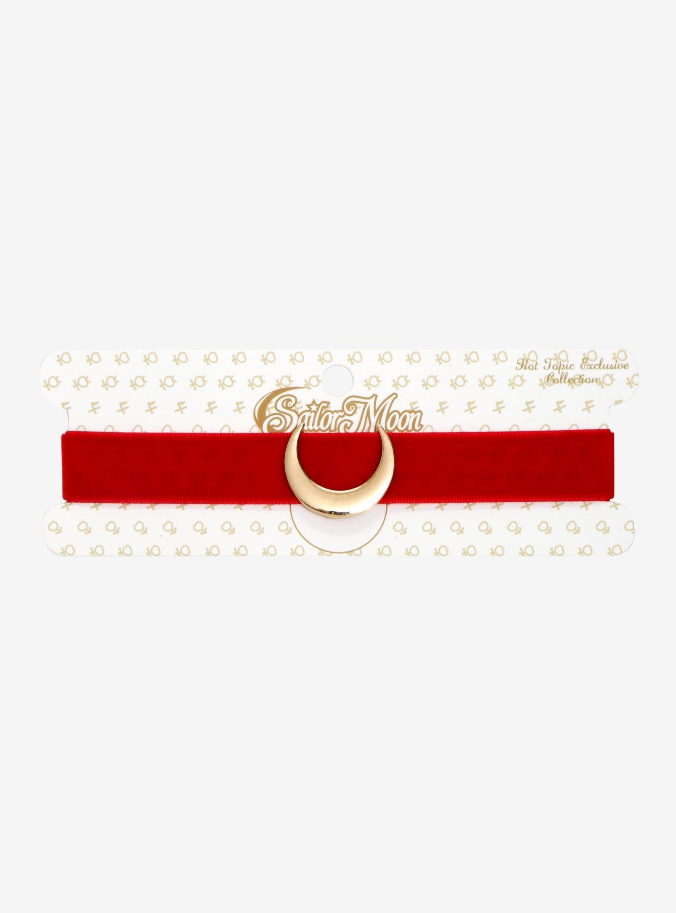 Sailor Moon Crescent Moon Red Velvet Choker, , alternate