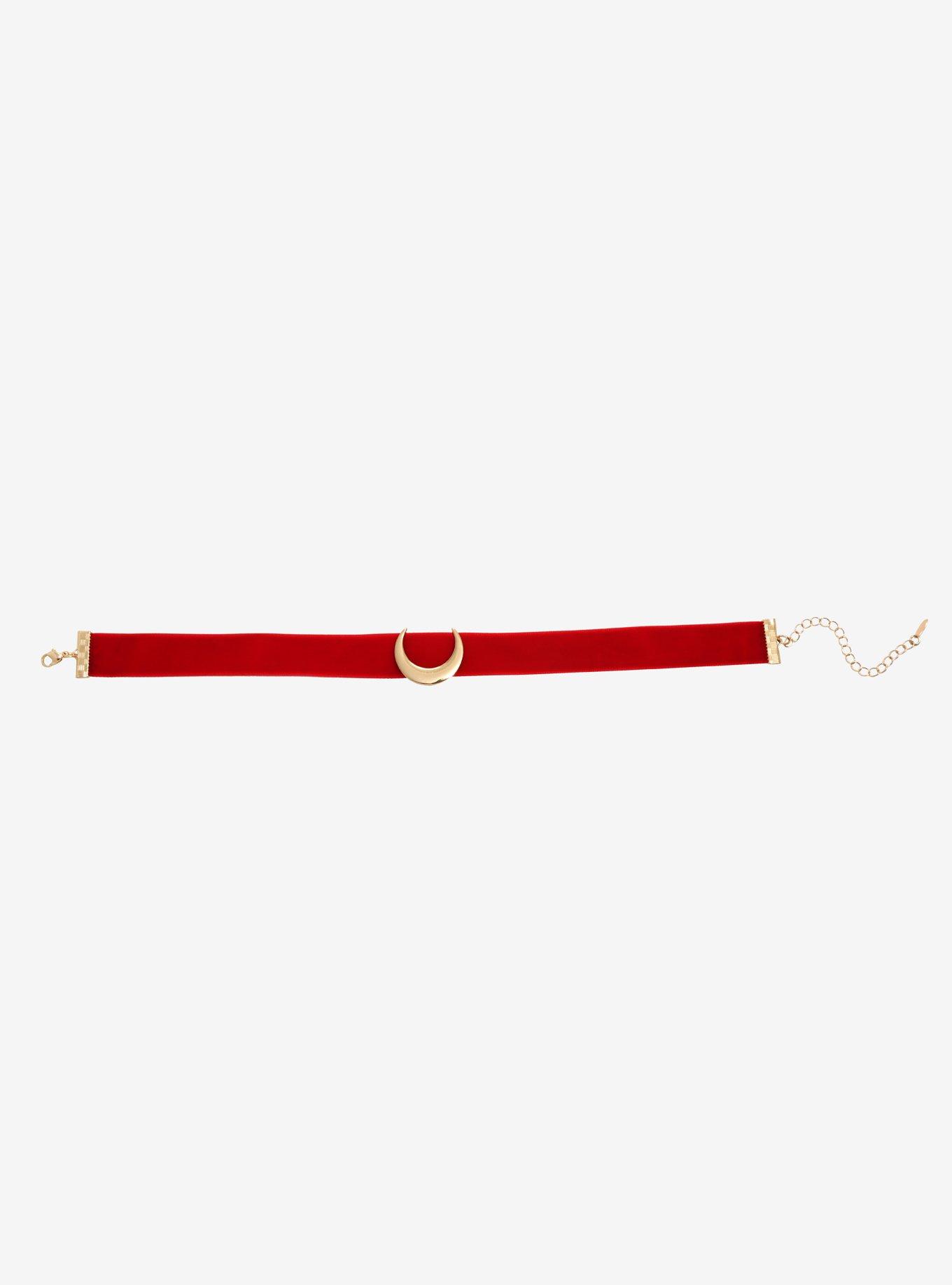 Sailor Moon Crescent Moon Red Velvet Choker, , alternate