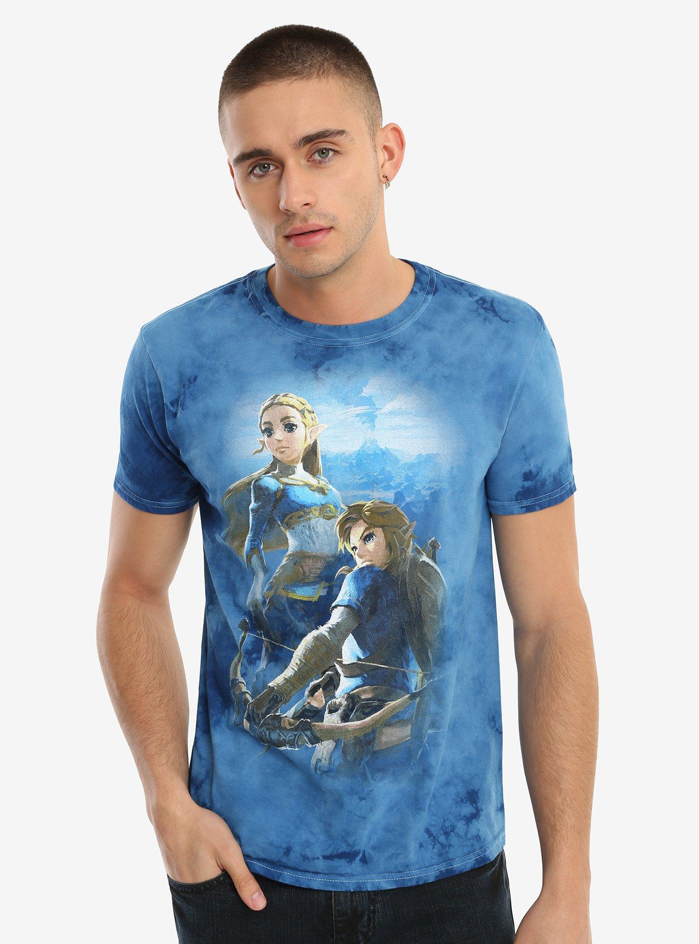 The Legend Of Zelda: Breath Of The Wild Link & Zelda Tie Dye T-Shirt, , alternate