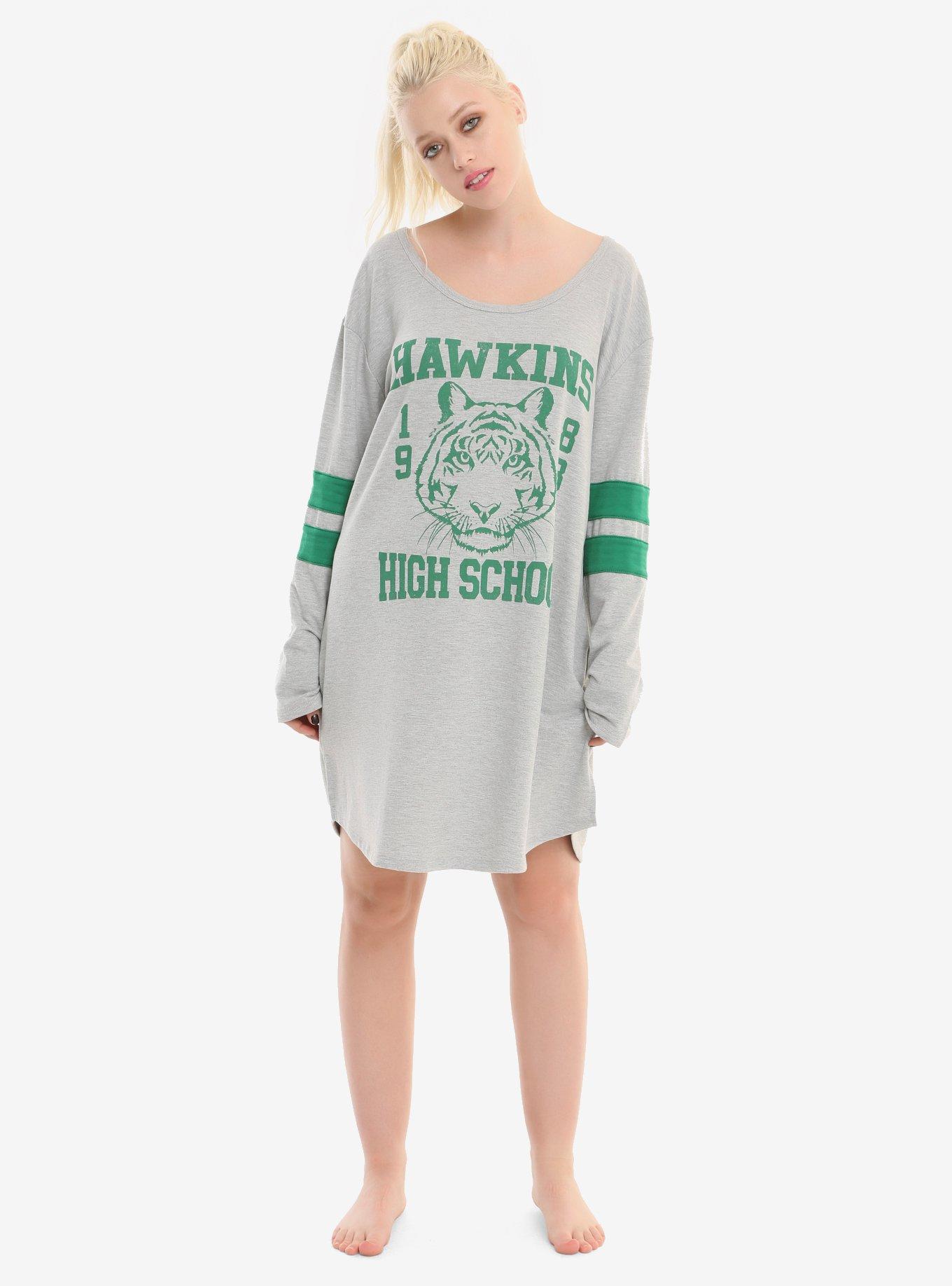 Stranger Things Hawkins High School Dorm Sleep Shirt Hot Topic Exclusive, , alternate