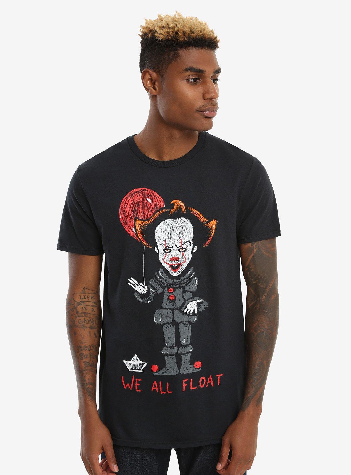 It Pennywise We All Float Crayon Sketch T-Shirt Hot Topic Exclusive, , alternate