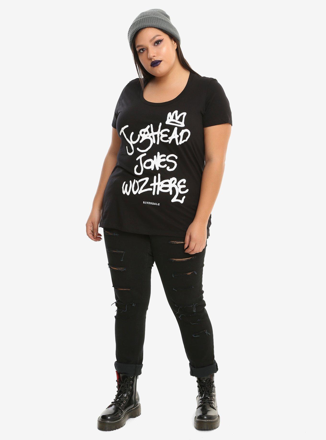 Riverdale Jughead Wuz Here Girls T-Shirt Plus Size Hot Topic Exclusive, , alternate