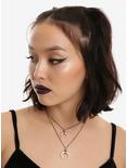 Blackheart Spiked Horn Tiered Necklace, , alternate