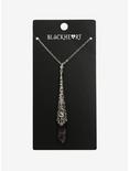 Blackheart Purple Crystal Filigree Pendant Necklace, , alternate
