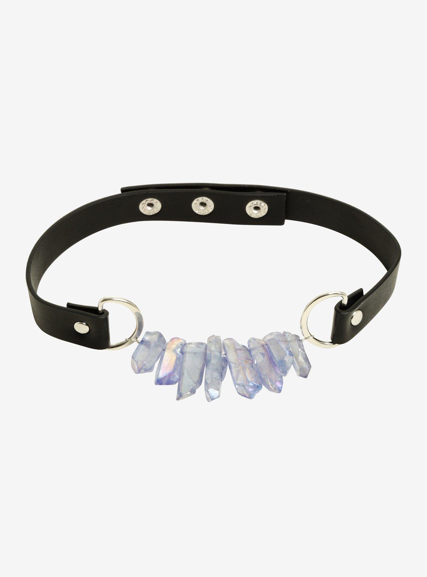 Blackheart Purple Crystal Choker, , alternate