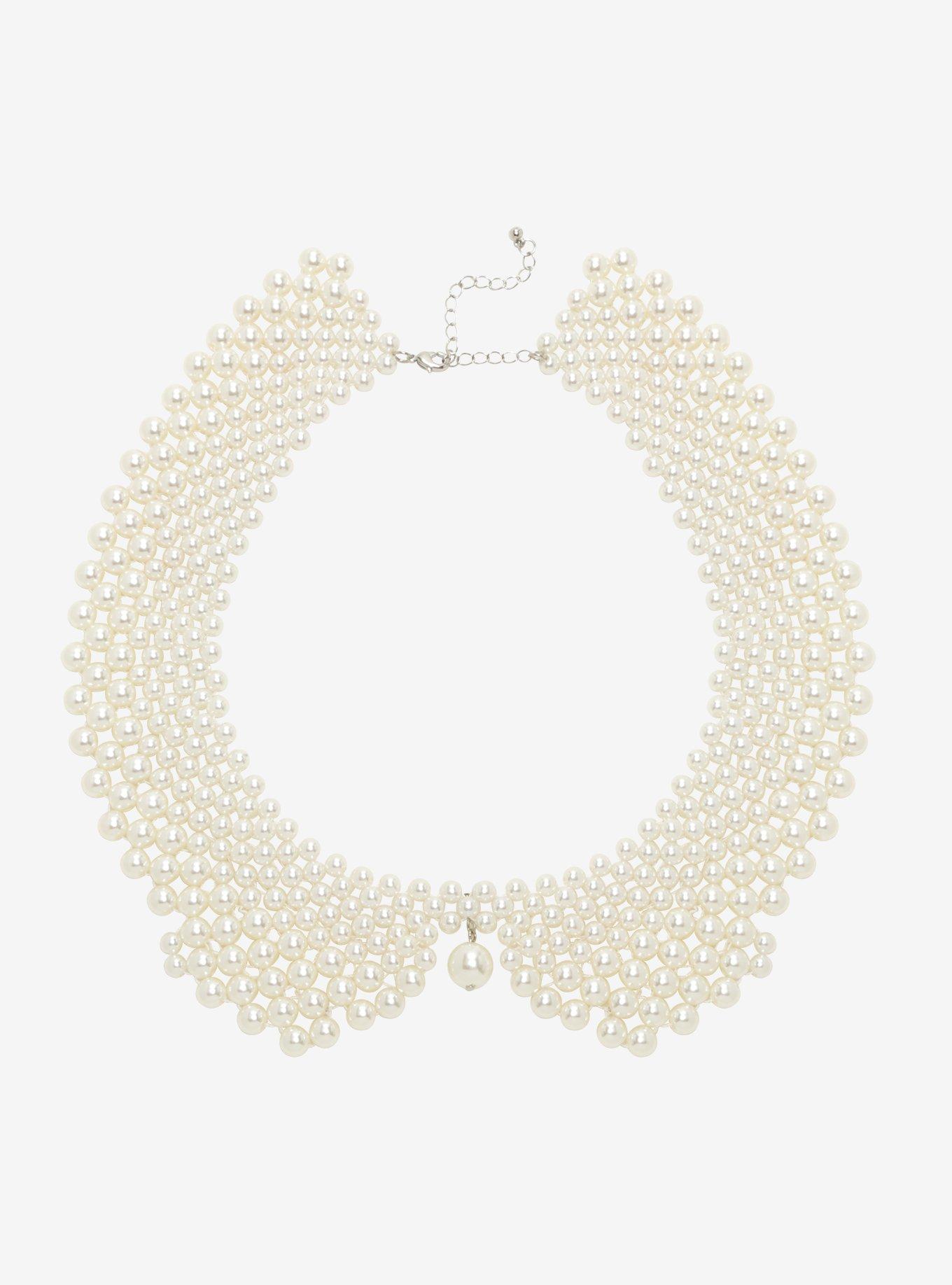 Blackheart Pearl Collar Necklace, , alternate
