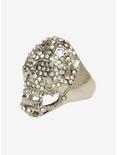 Blackheart Hematite Tiffany Skull Ring, , alternate