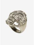 Blackheart Hematite Tiffany Skull Ring, , alternate