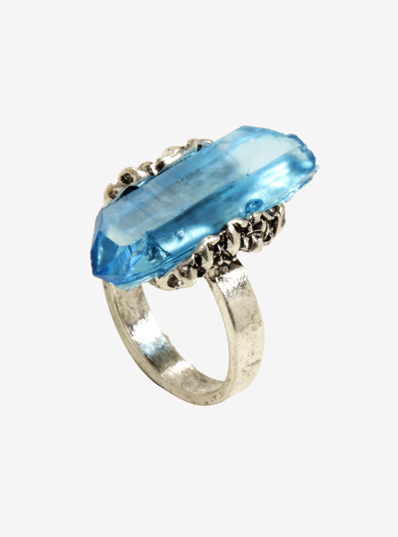 Blackheart Water Element Crystal Ring, , alternate