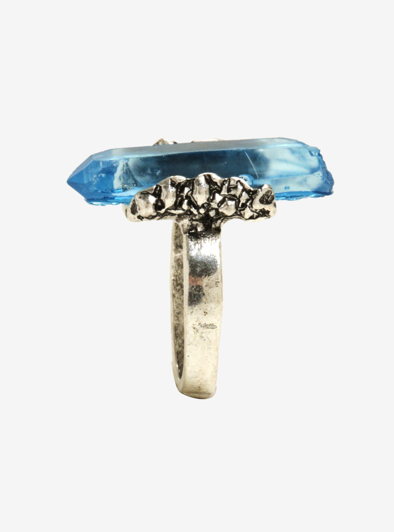 Blackheart Water Element Crystal Ring, , alternate