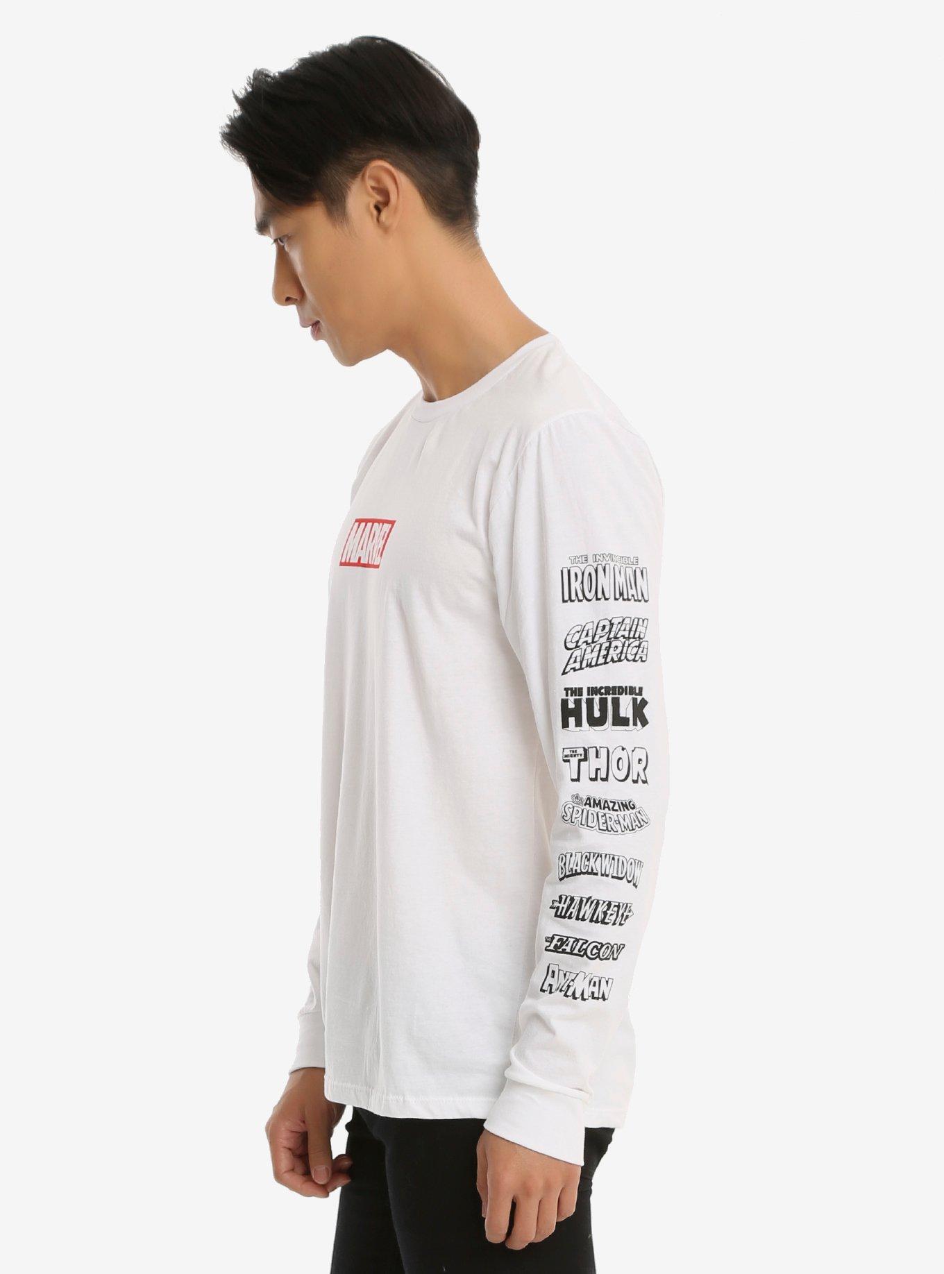 Marvel Logos Long Sleeve T-Shirt, , alternate