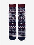 Marvel Black Panther Patterned Crew Socks - BoxLunch Exclusive, , alternate
