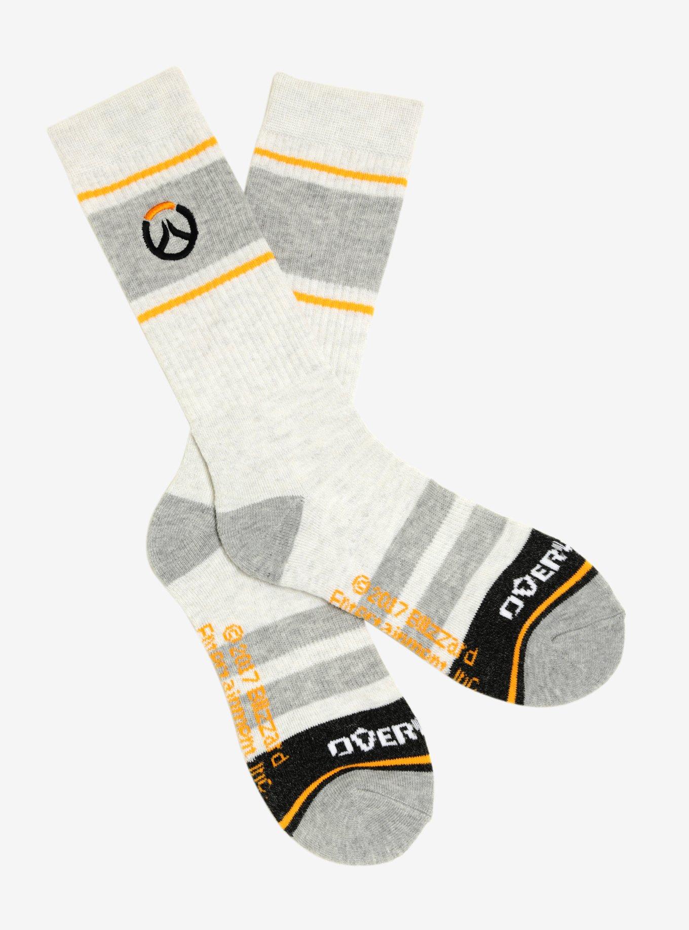 Overwatch Embroidered Crew Socks - BoxLunch Exclusive, , alternate