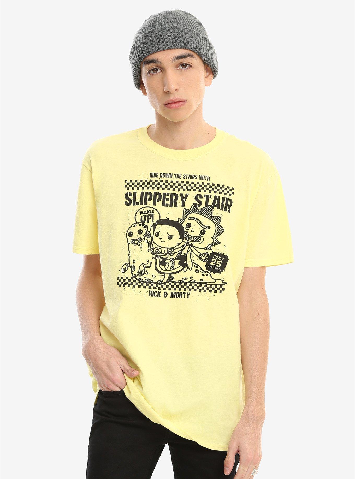 Funko Rick And Morty Slippery Stair T-Shirt, , alternate