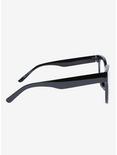 Black Frame Clear Lens Oversized Square Glasses, , alternate