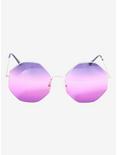 Octogon Purple Lens Sunglasses, , alternate