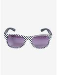 Black & White Checkered Retro Sunglasses, , alternate