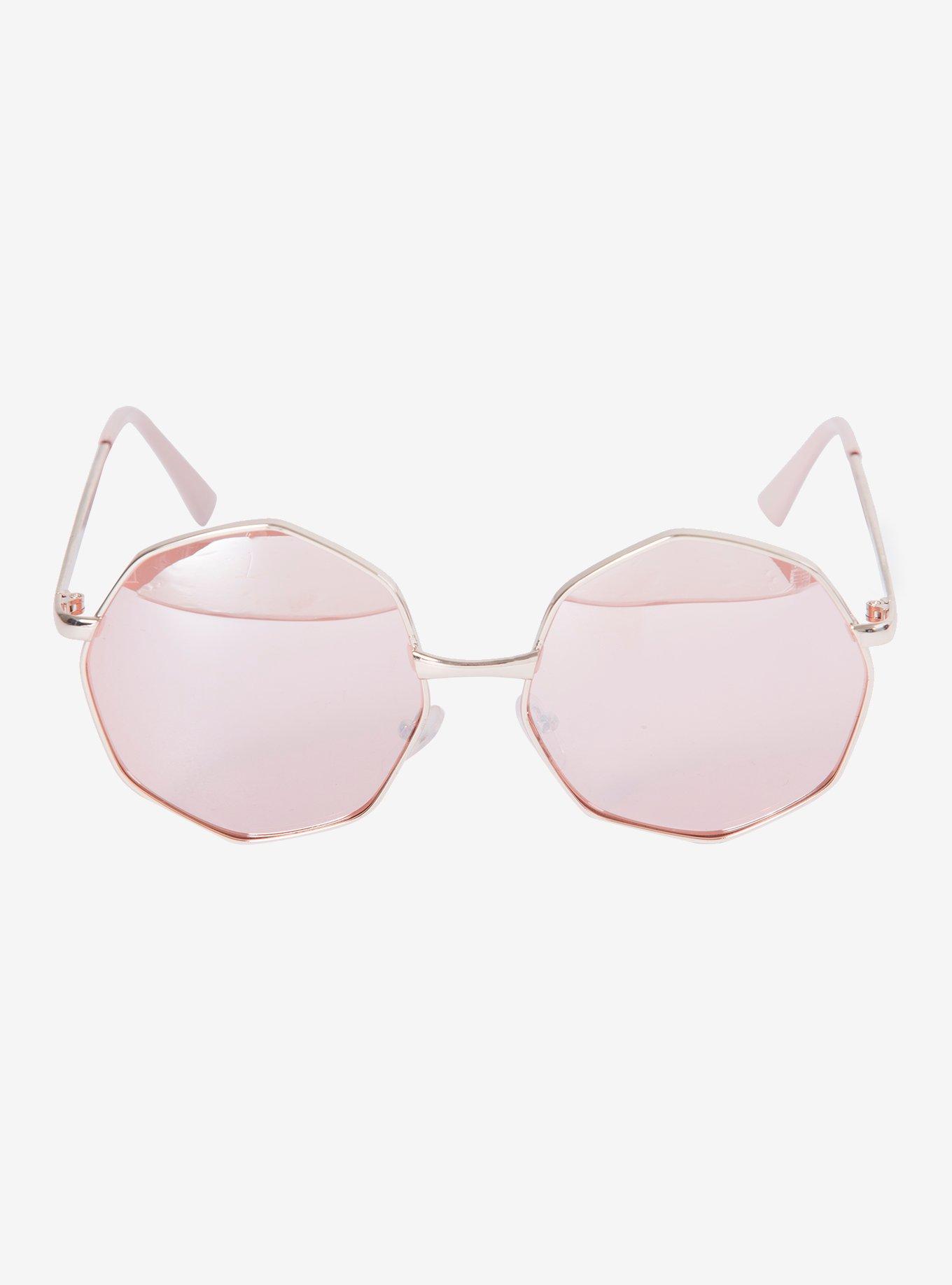 Rose Gold Octagon Sunglasses, , alternate