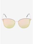 Rose Gold Floating Cat Eye Sunglasses, , alternate
