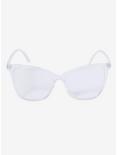 Clear Oversize Cat Eye Glasses, , alternate