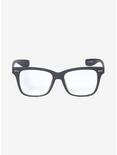 Black Matte Plastic Clear Lens Glasses, , alternate