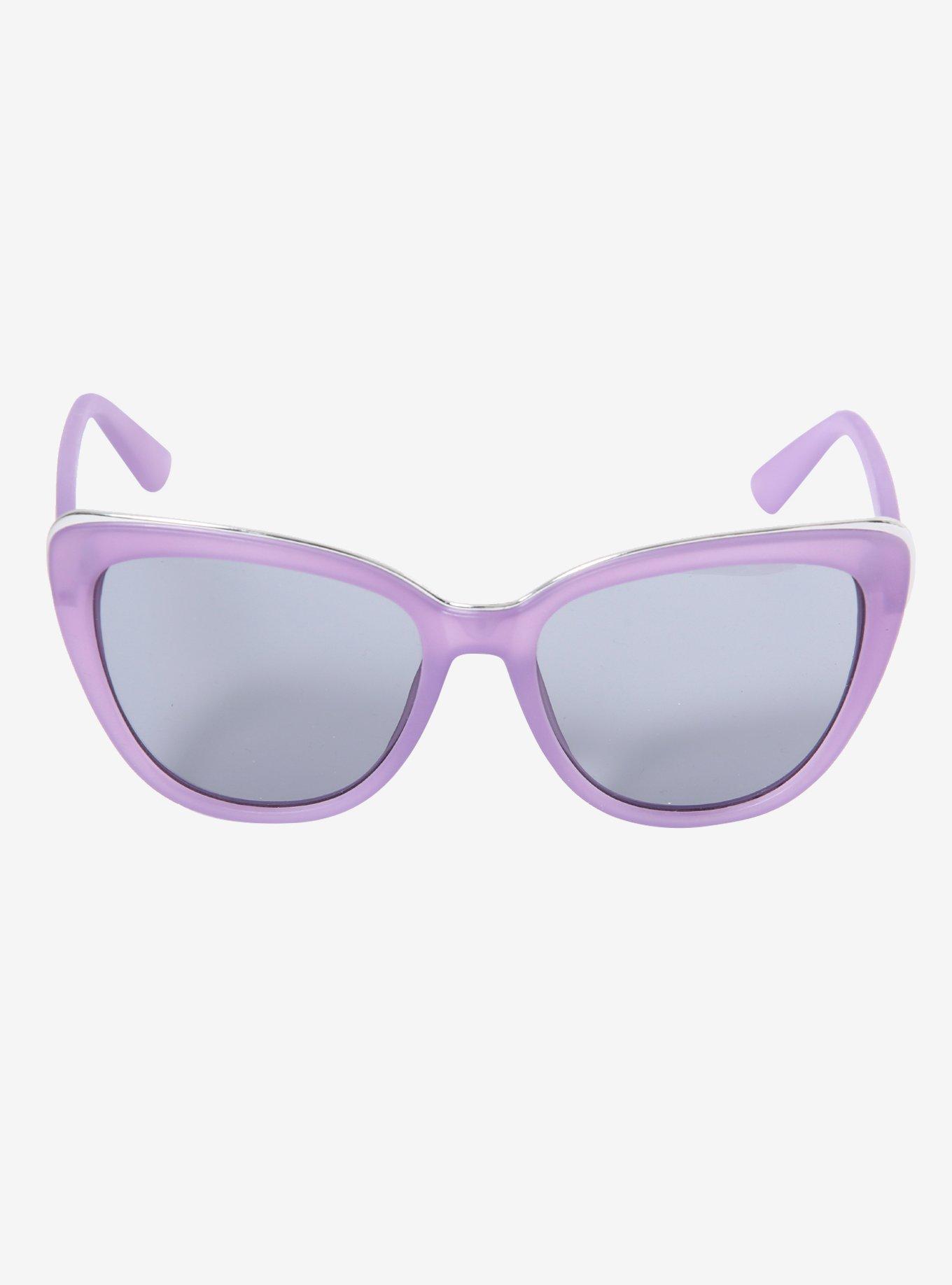 Lavender Large Retro Sunglasses, , alternate