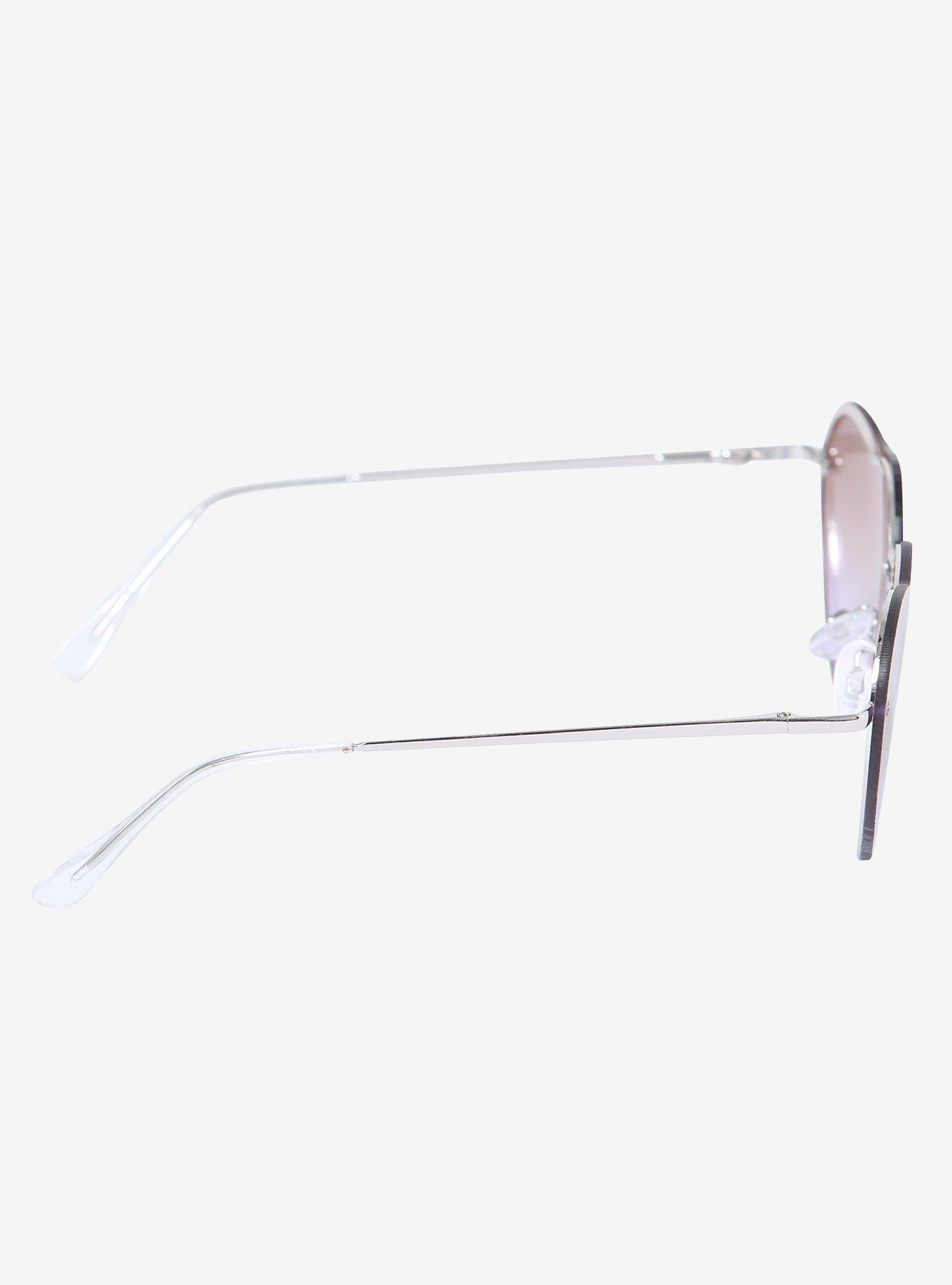 Purple Gradient Heart Lens Sunglasses, , alternate