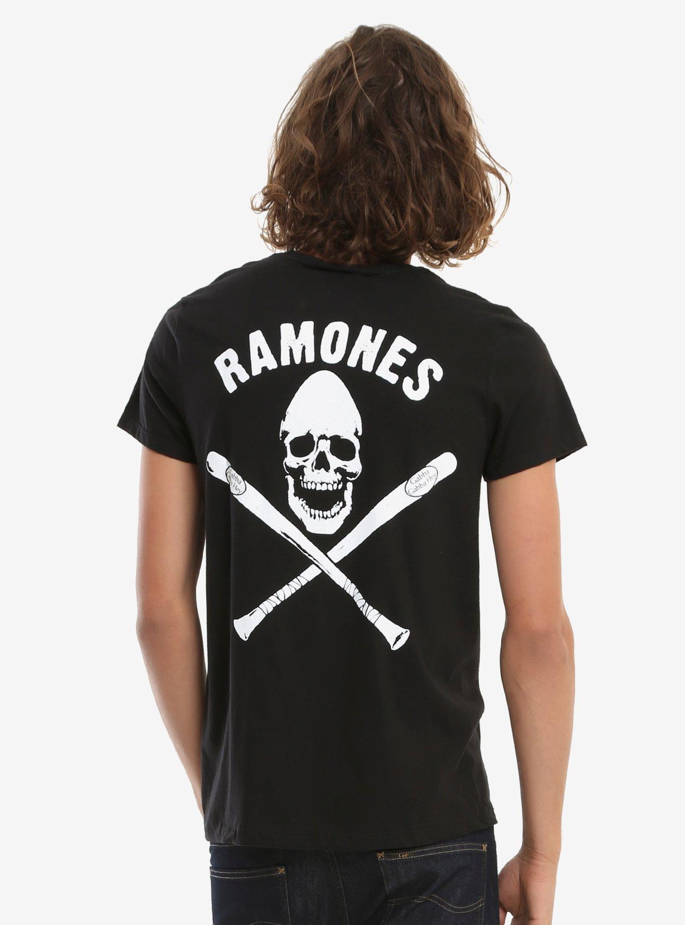 Ramones Pinhead Skull With Bats T-Shirt, , alternate