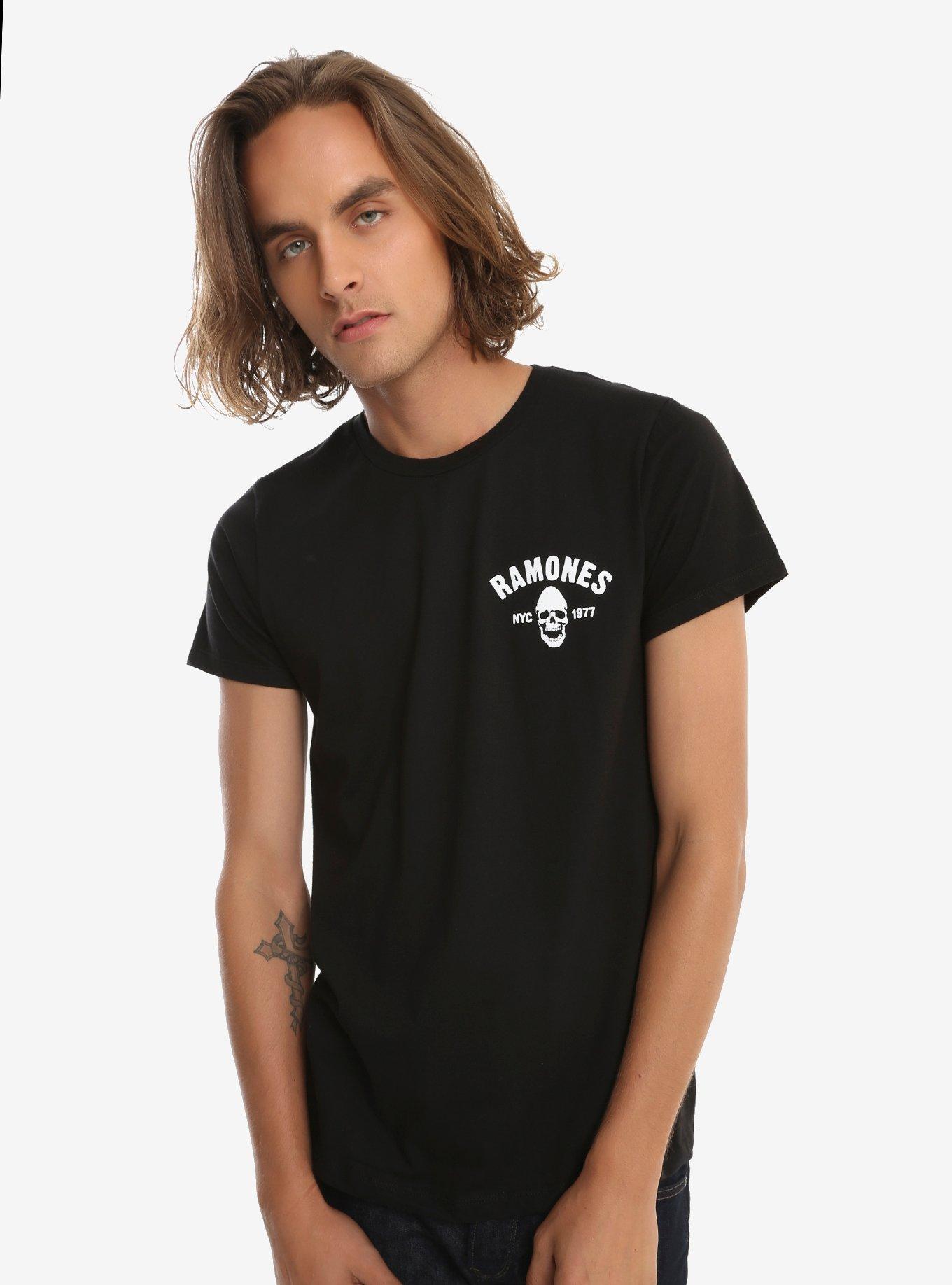 Ramones Pinhead Skull With Bats T-Shirt, , alternate
