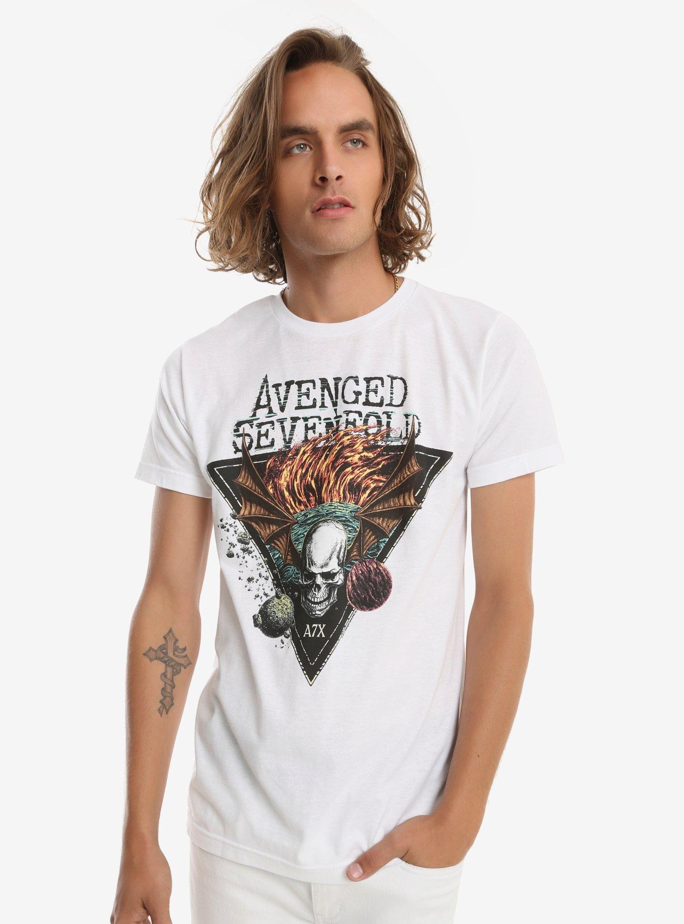 Avenged Sevenfold Deathbat Triangle T-Shirt, , alternate