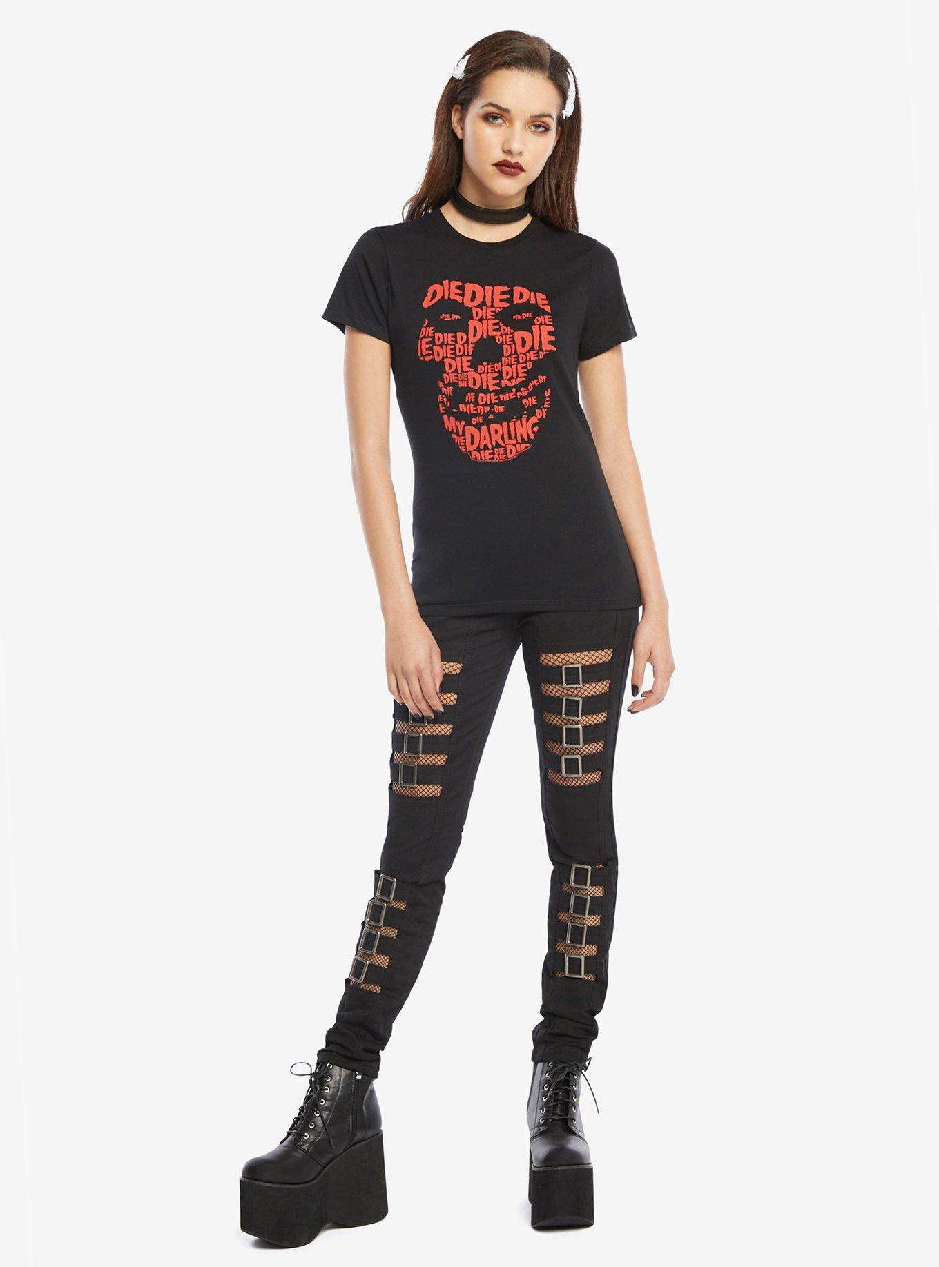 Misfits Die, Die My Darling Fiend Skull Girls T-Shirt, , alternate