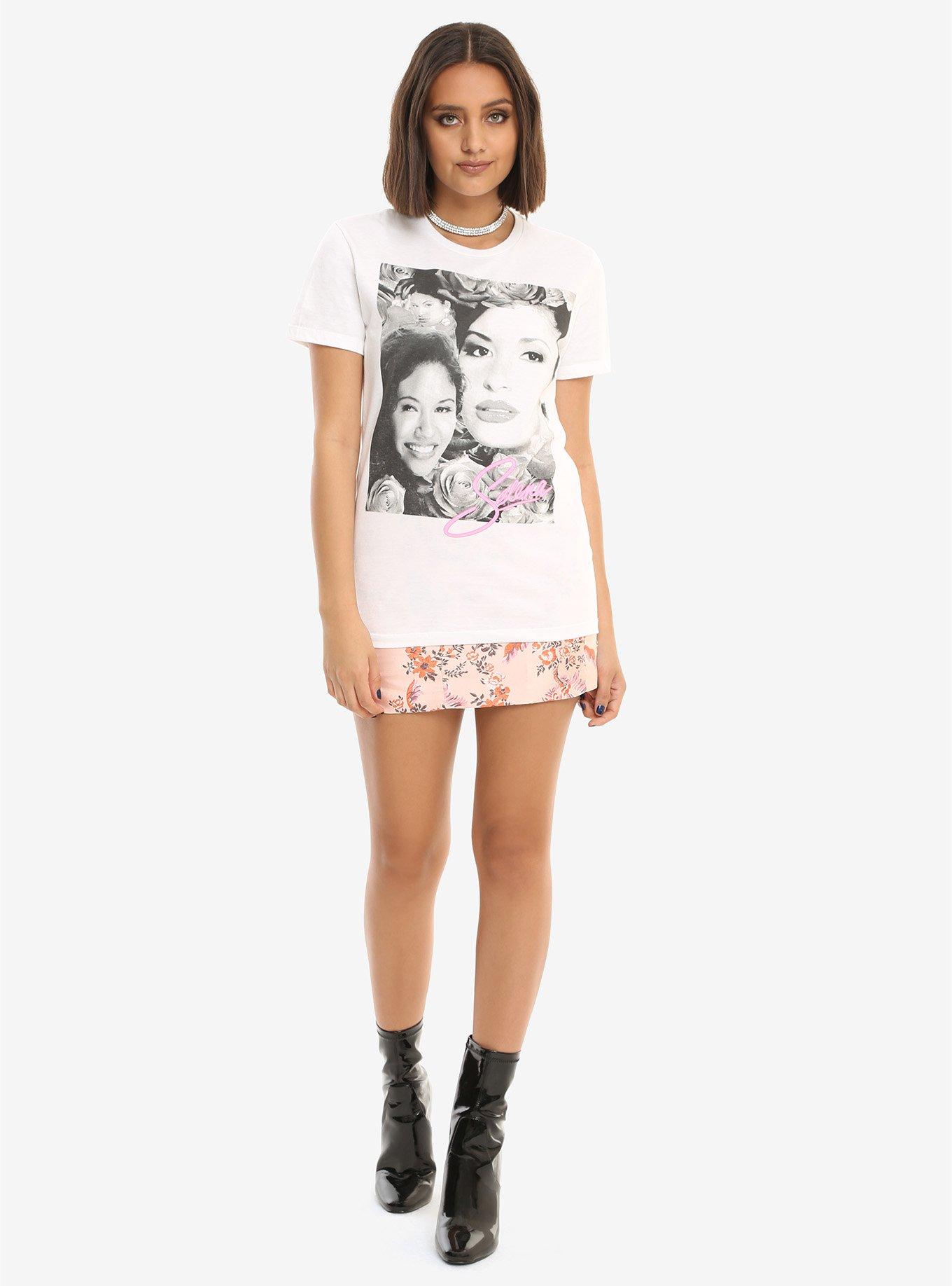 Selena Flower Photo Girls T-Shirt, , alternate