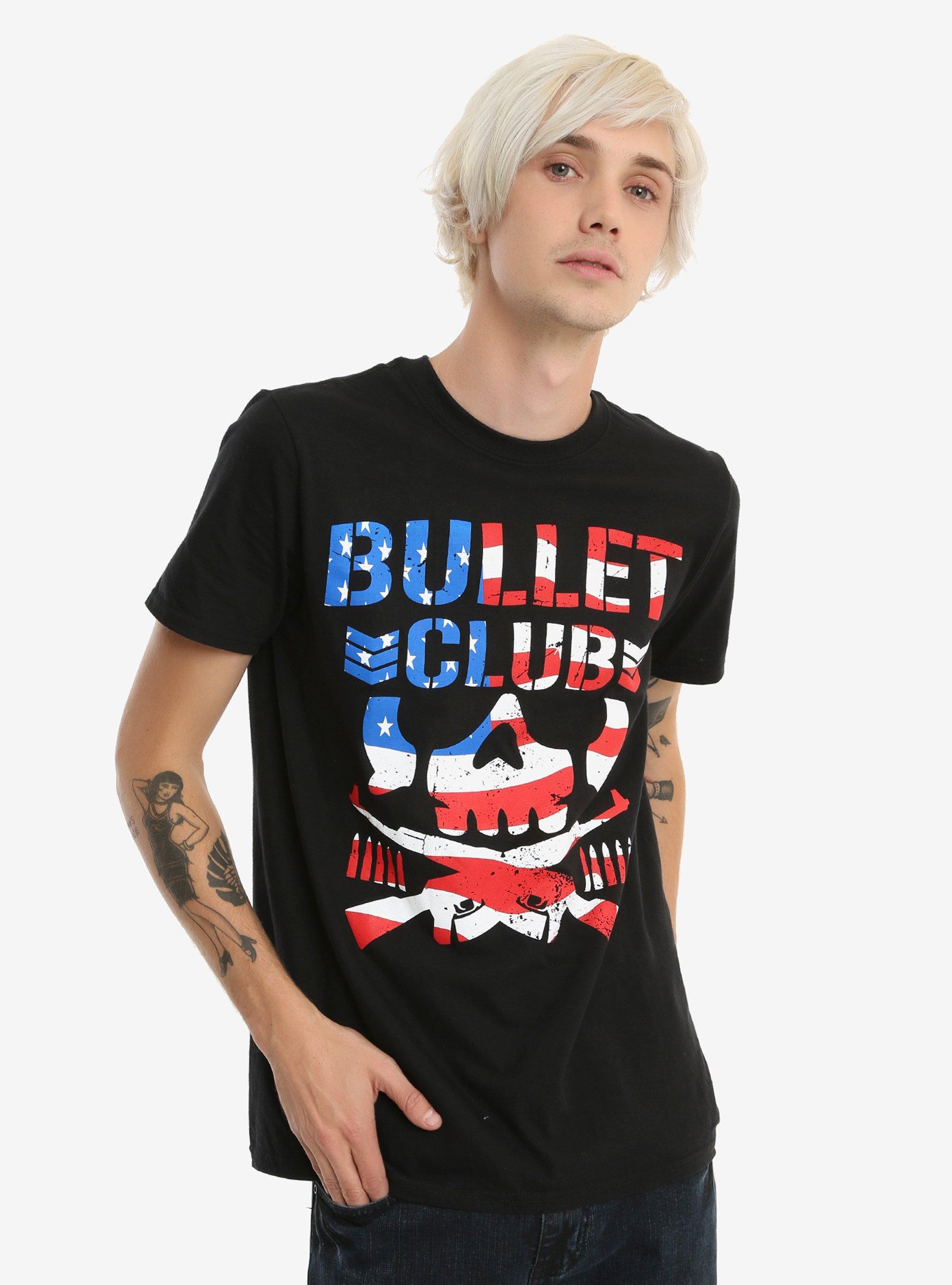 New Japan Pro-Wrestling Bullet Club USA Logo T-Shirt, BLACK, alternate