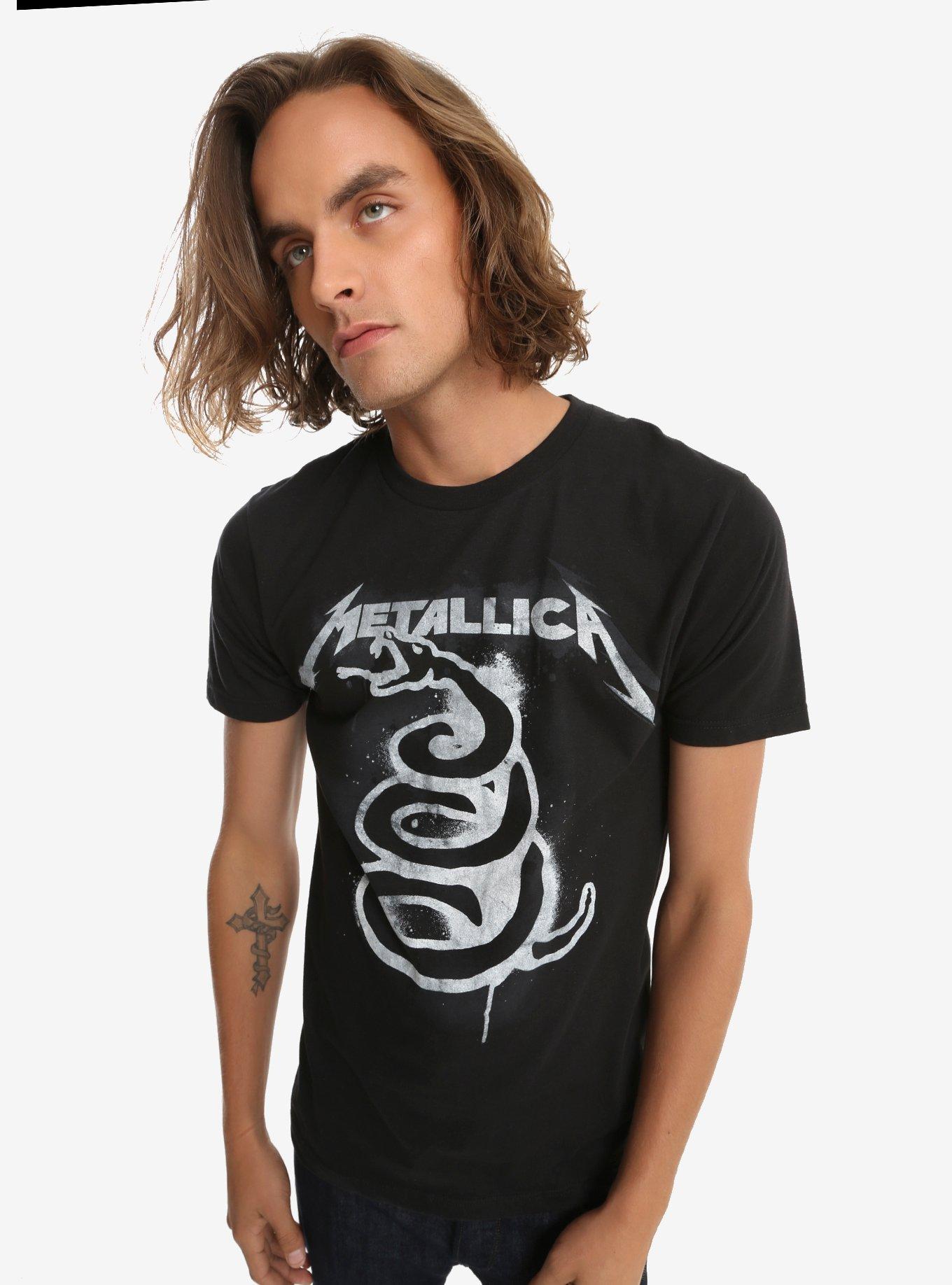 Metallica Black Album Art T-Shirt, BLACK, alternate