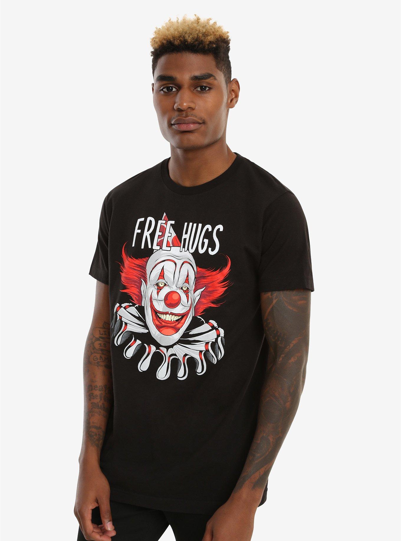 Free Hugs Clown T-Shirt, , alternate