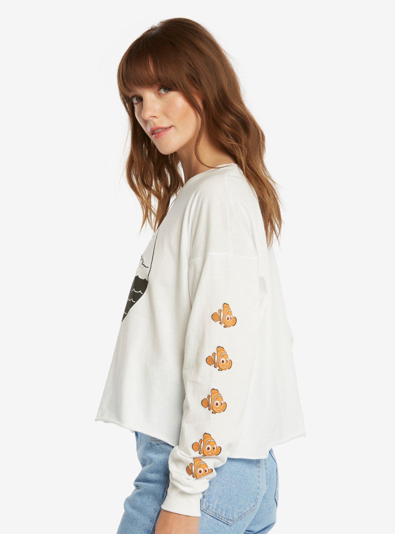 Disney Pixar Finding Nemo Womens Long Sleeved Crop Tee - BoxLunch Exclusive, , alternate