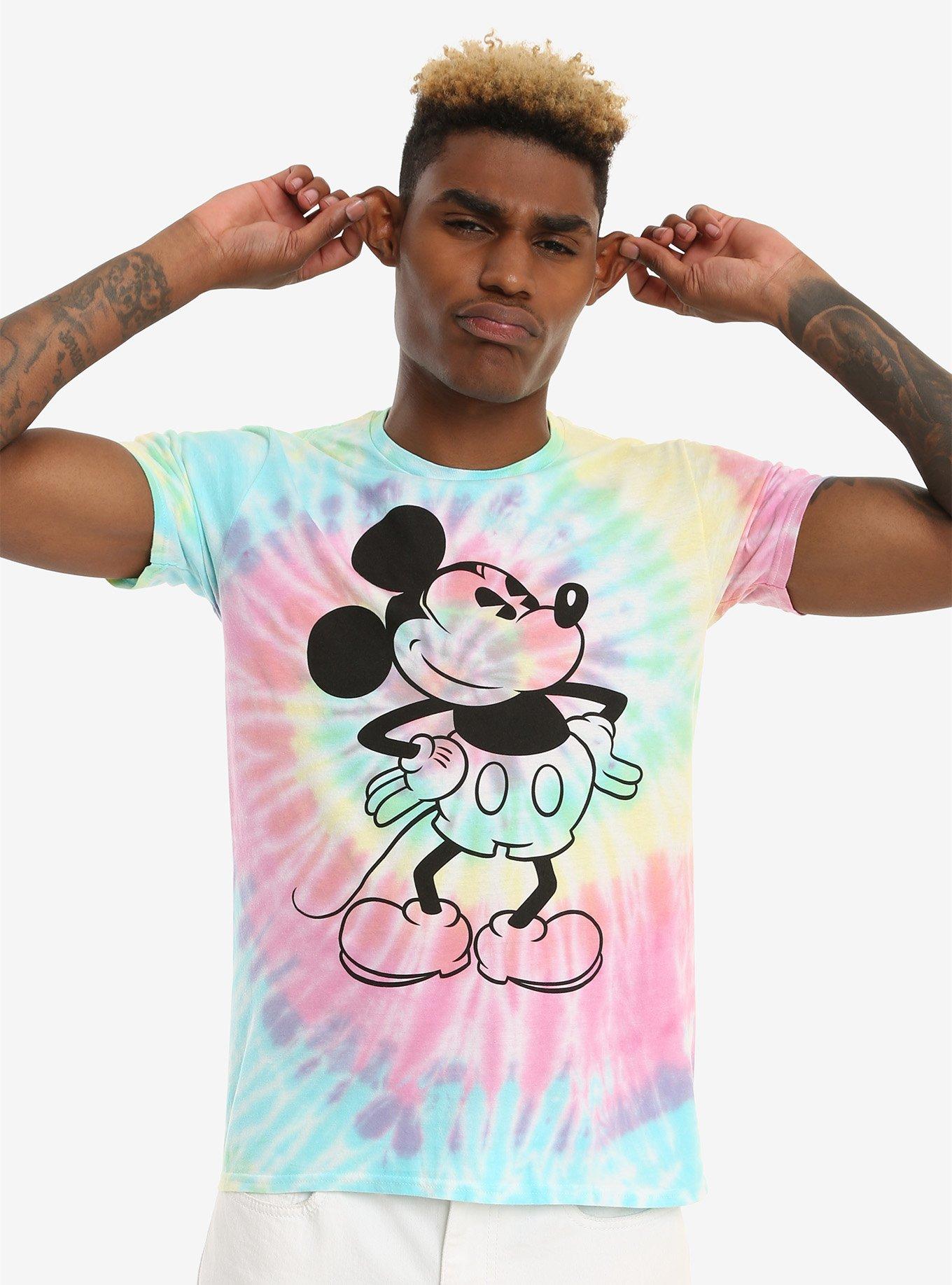 Disney Mickey Mouse Pastel Tie Dye T-Shirt, , alternate