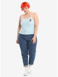Baby Blue Embroidered Cherry Girls Camisole Plus Size, , alternate