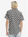 XXX RUDE Black & White Checkerboard Short-Sleeved Woven Button-Up, , alternate