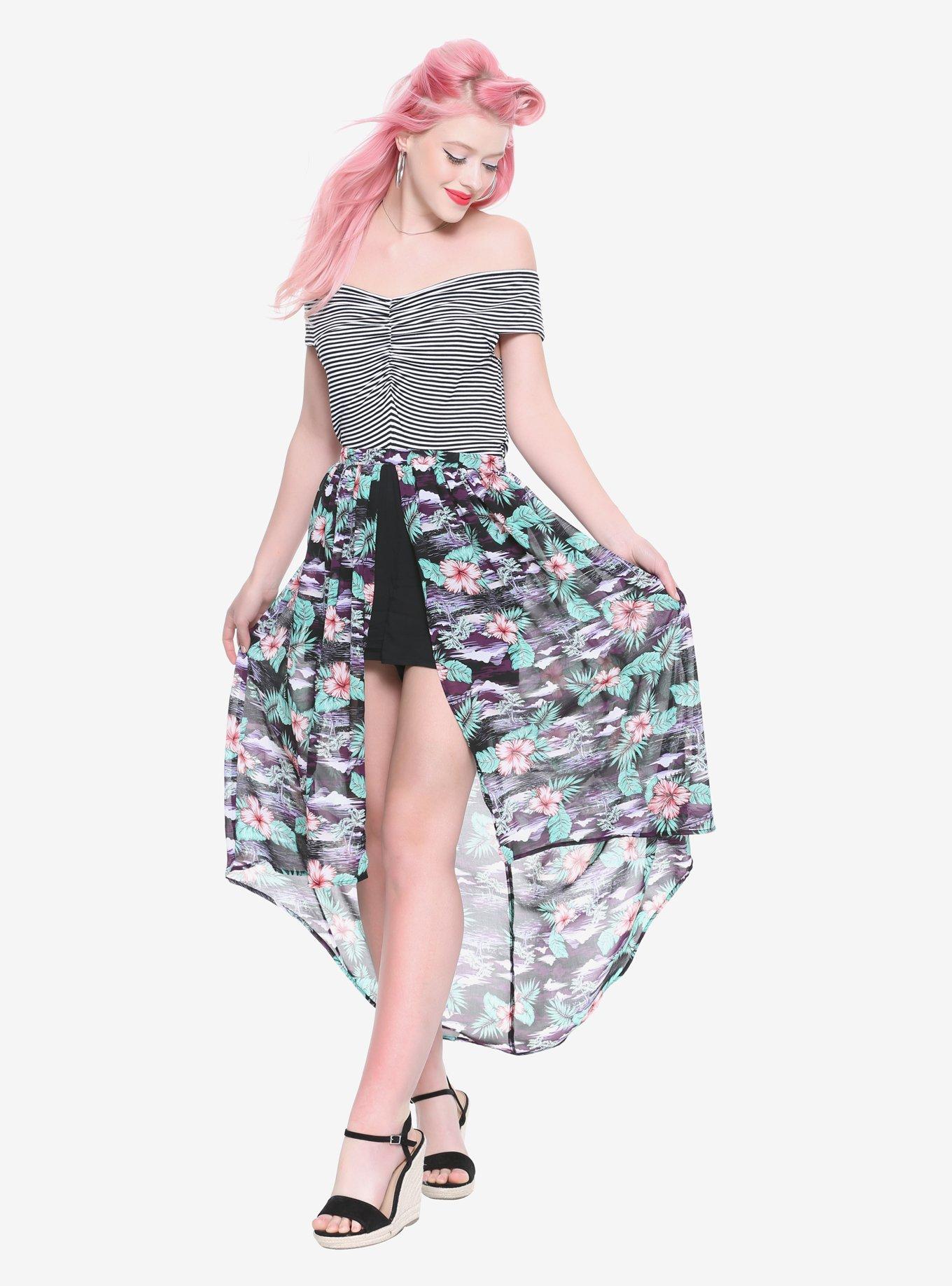 Tropical Maxi Skirt & Short Set, , alternate