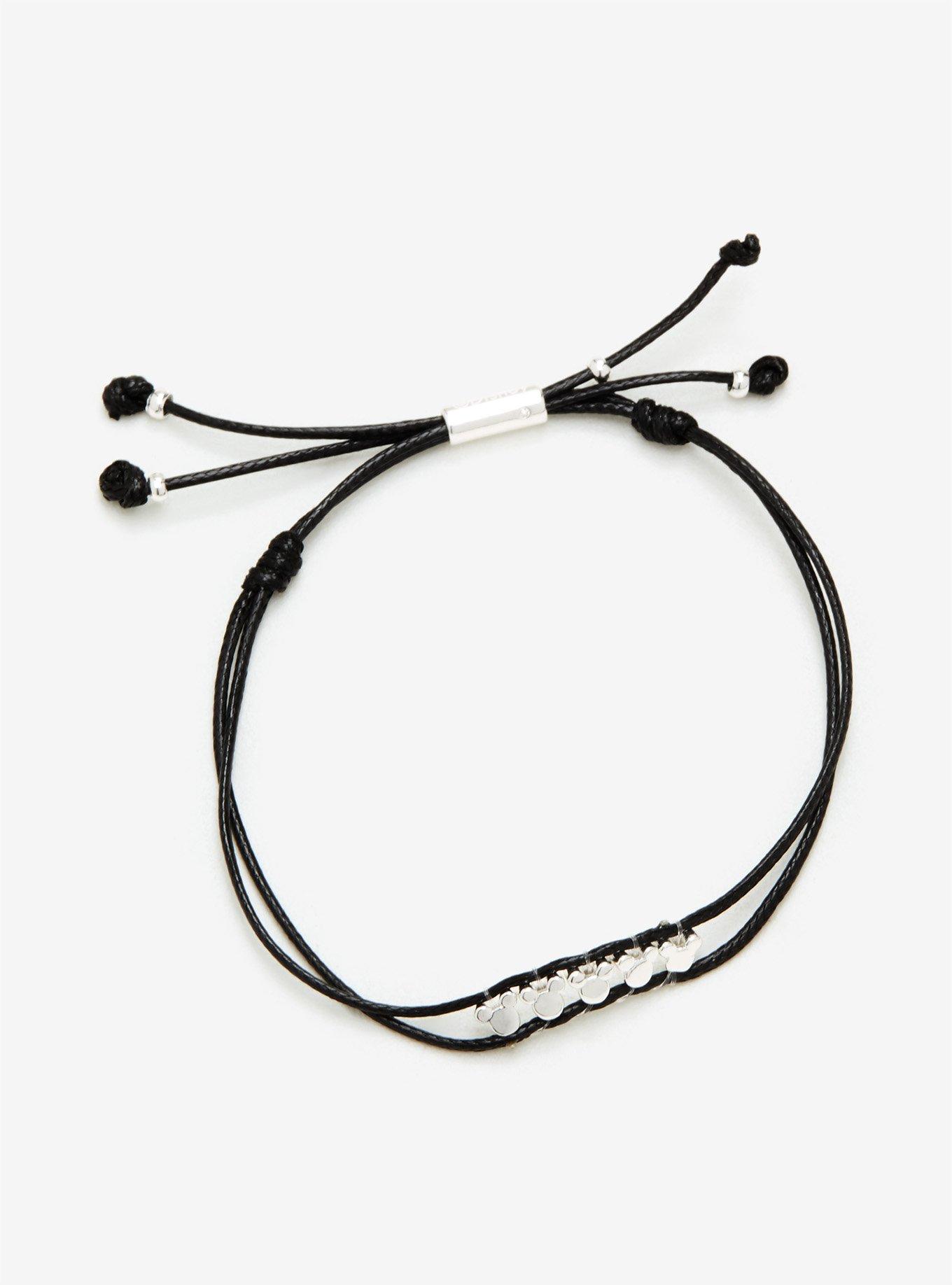 Disney Mickey Mouse Mini Charm Cord Bracelet, , alternate