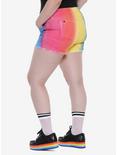 Blackheart Rainbow Ombre Shorts Plus Size, , alternate